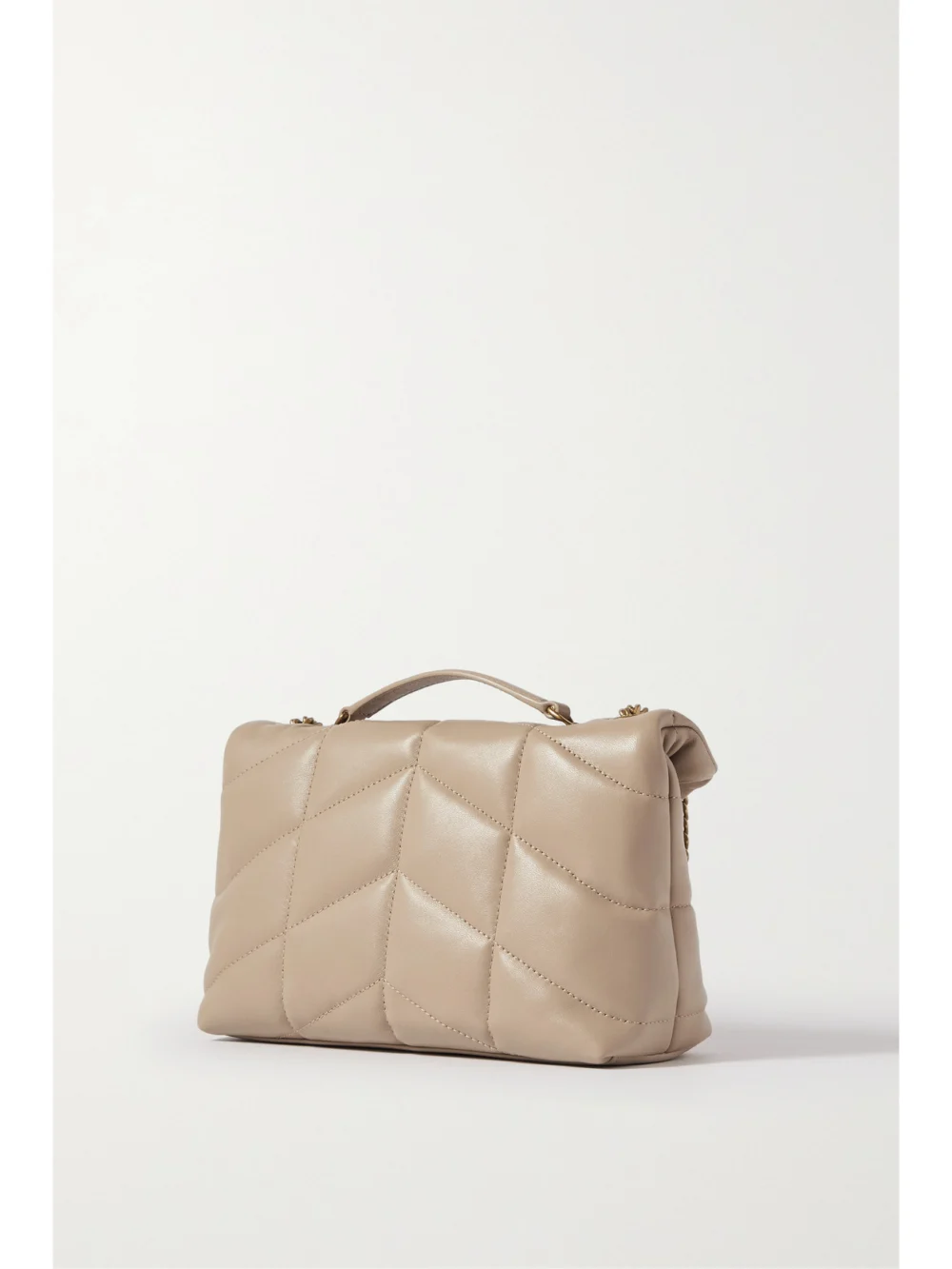 Back view of the Saint Laurent Toy Puffer Mini Matelassé Leather Shoulder Bag