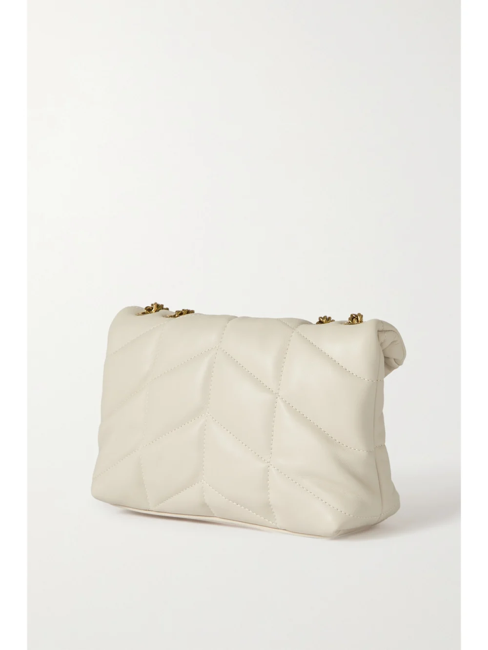 Back view of the Saint Laurent Toy Puffer Mini Matelassé Leather Shoulder Bag