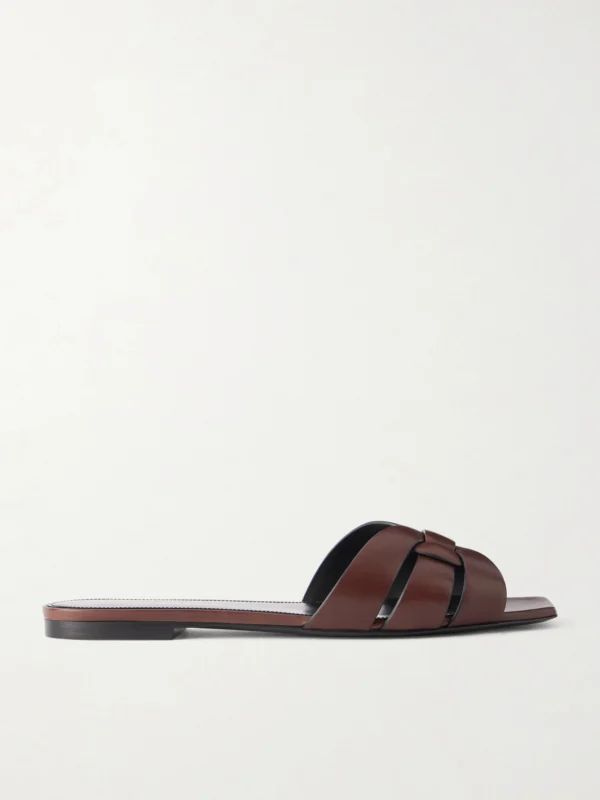 Saint Laurent Tribute Leather Slides