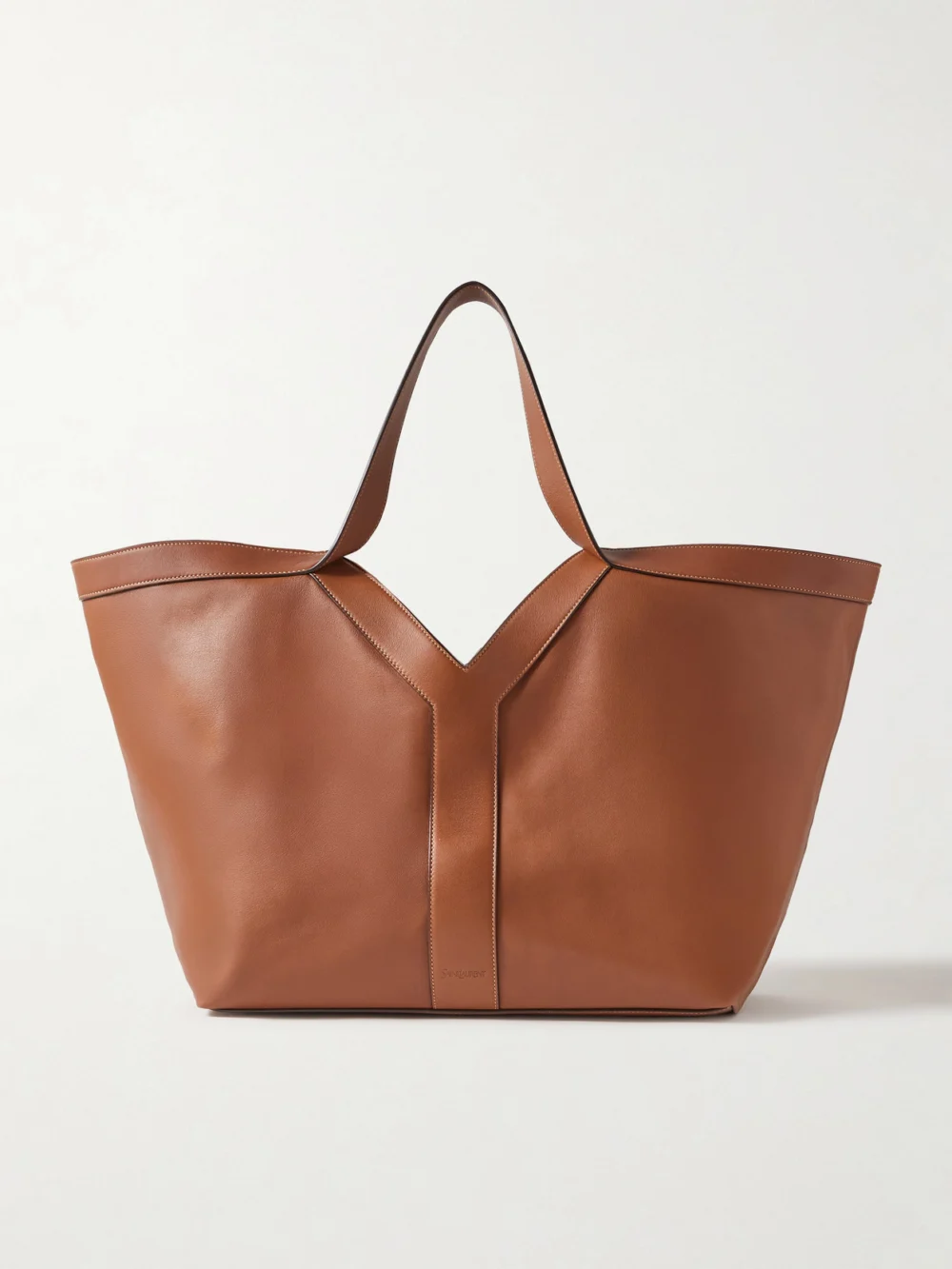 Saint Laurent Y Leather Tote in brown