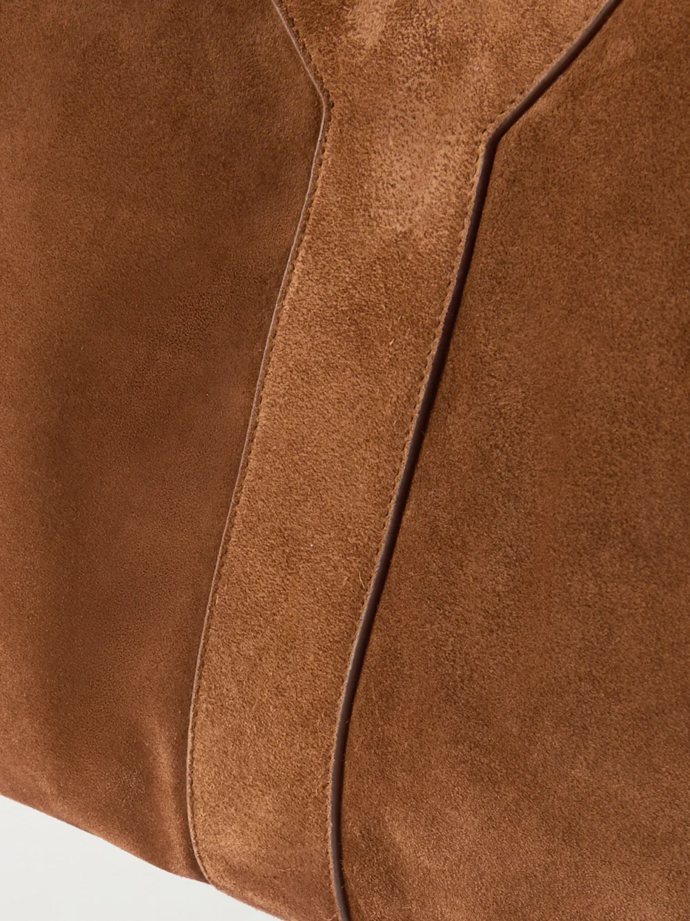 Close-up detail of the Saint Laurent Y Suede Tote
