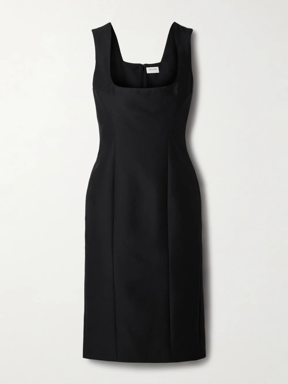 Salon 1884 Balestra Cotton and Silk-blend Midi Dress in black