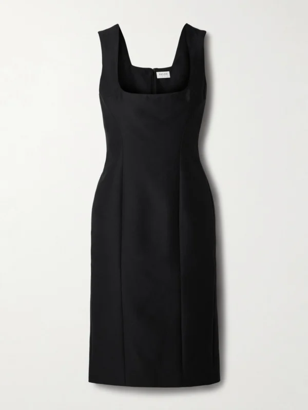 Salon 1884 Balestra Cotton and Silk-blend Midi Dress