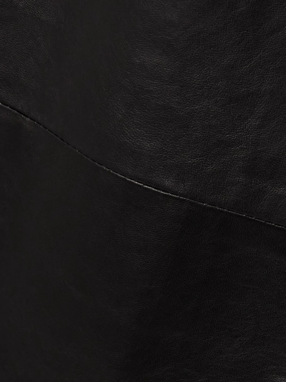 Close-up detail of the Salon 1884 Darby Leather Midi Skirt