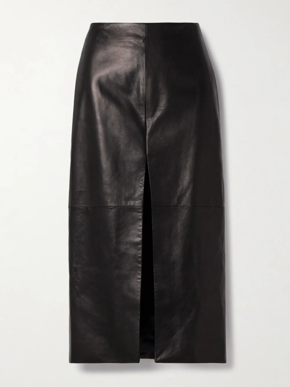 Salon 1884 Darby Leather Midi Skirt in black