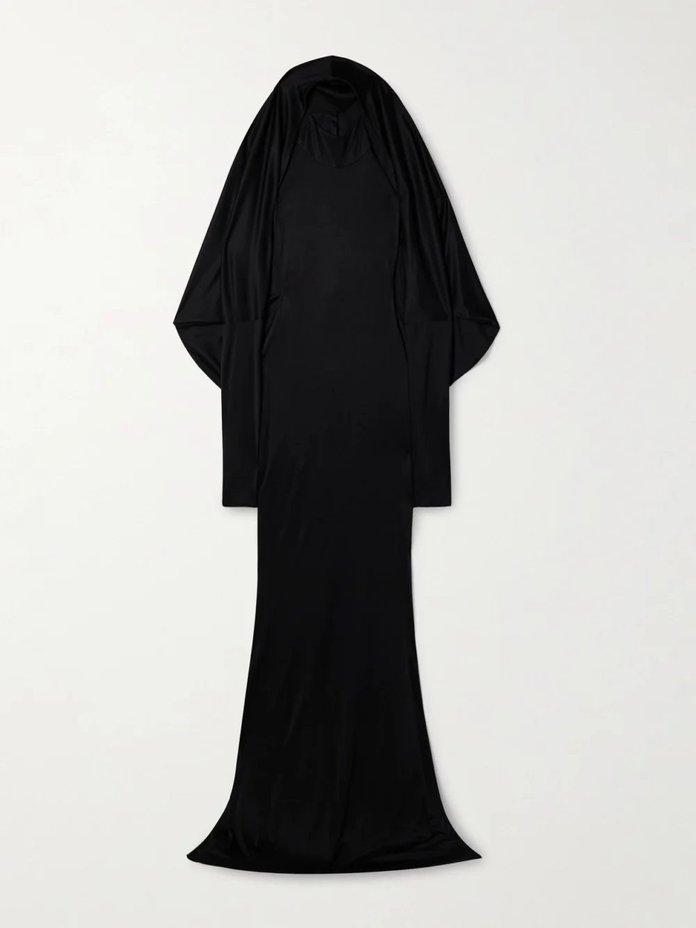 Salon 1884 Dominique Silk-satin Jersey Halterneck Gown in black
