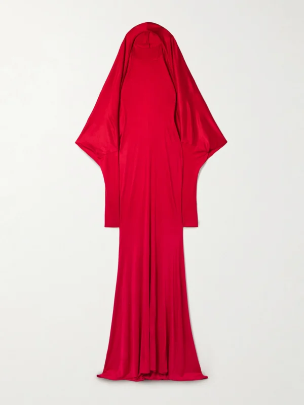 Salon 1884 Dominique Silk-satin Jersey Halterneck Gown