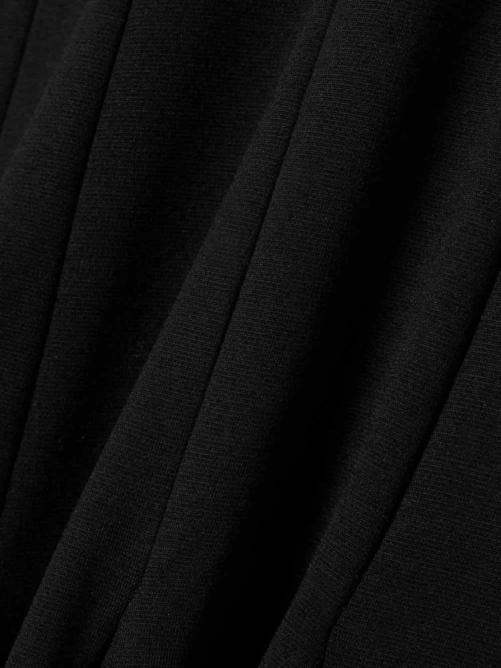 Close-up detail of the Salon 1884 Elodie Wool-blend Jersey Turtleneck Midi Dress