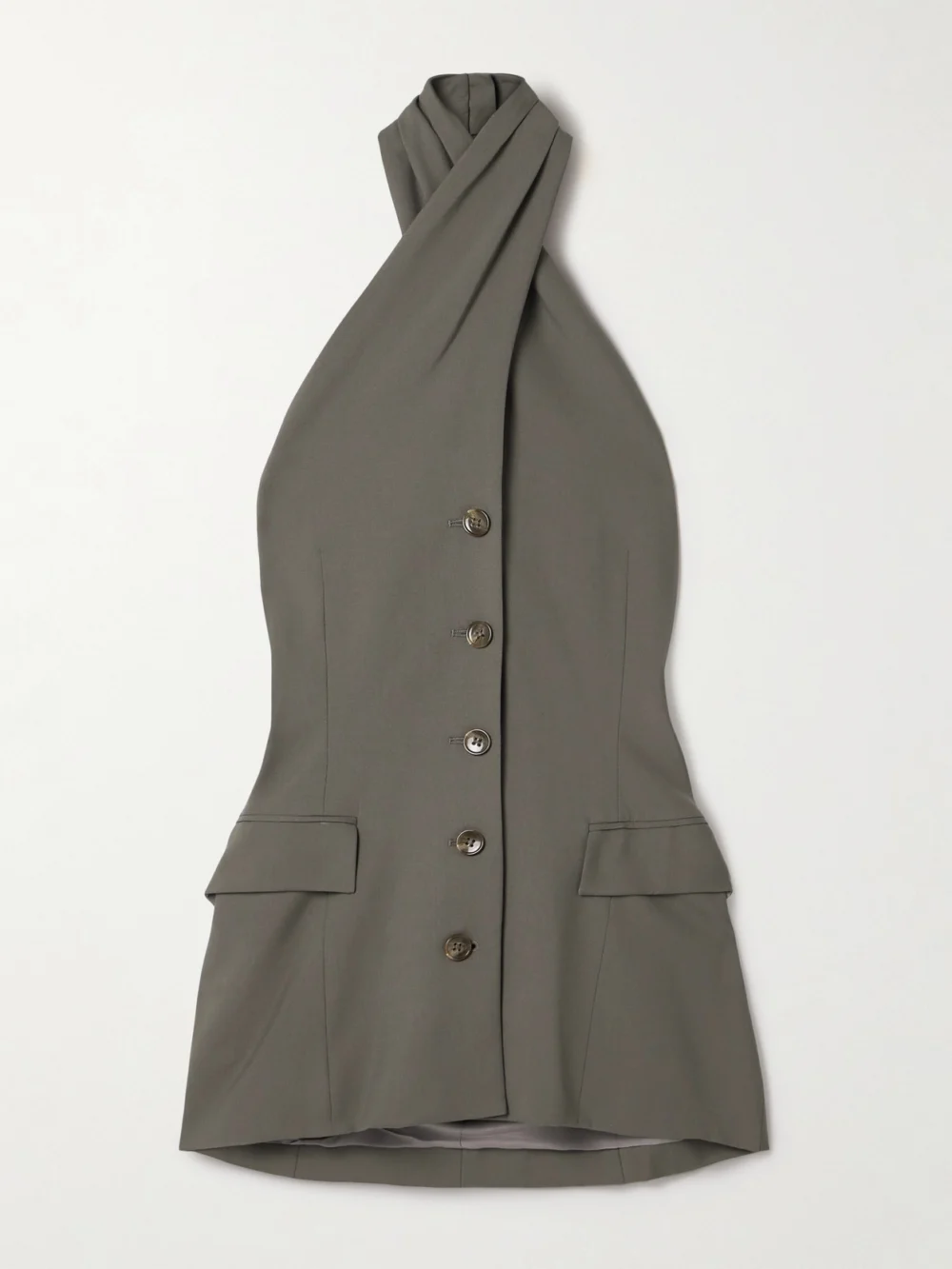 Salon 1884 Kaito Wool Halterneck Top in brown