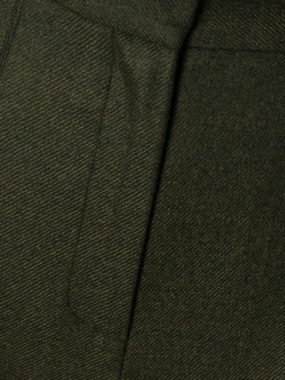 Close-up detail of the Salon 1884 Leon Wool and Cashmere-blend Twill Flared Pants