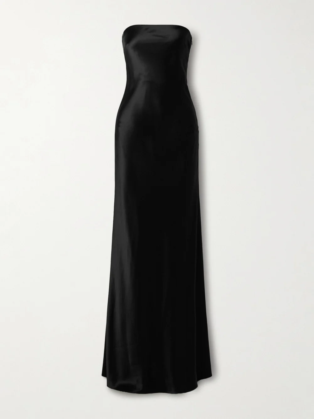 Salon 1884 Linea Strapless Silk-satin Gown in black