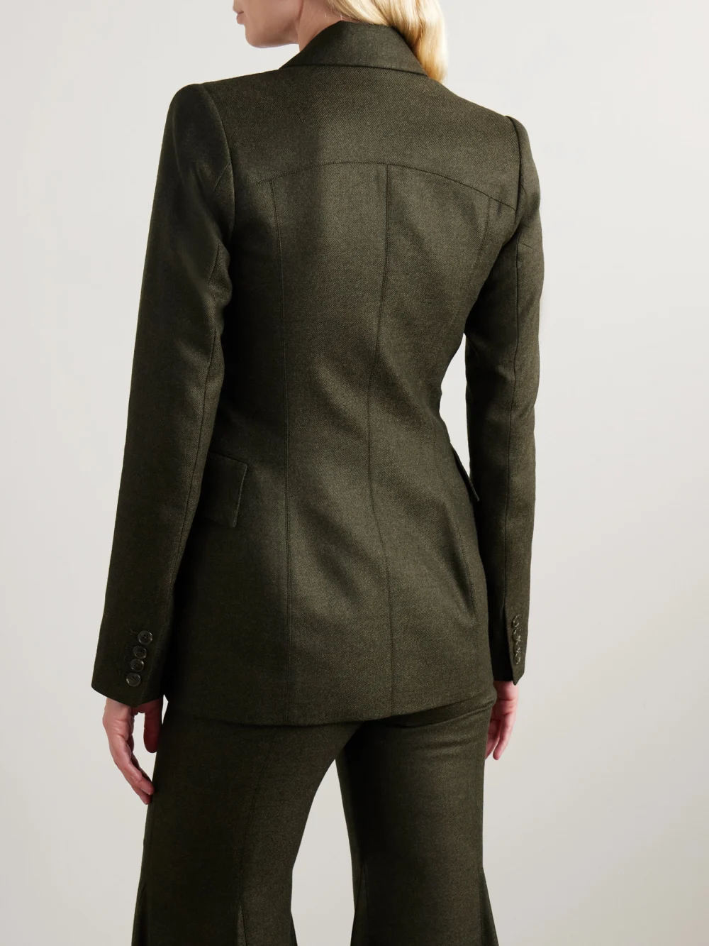 Back view of the Salon 1884 Maigret Wool and Cashmere-blend Twill Blazer