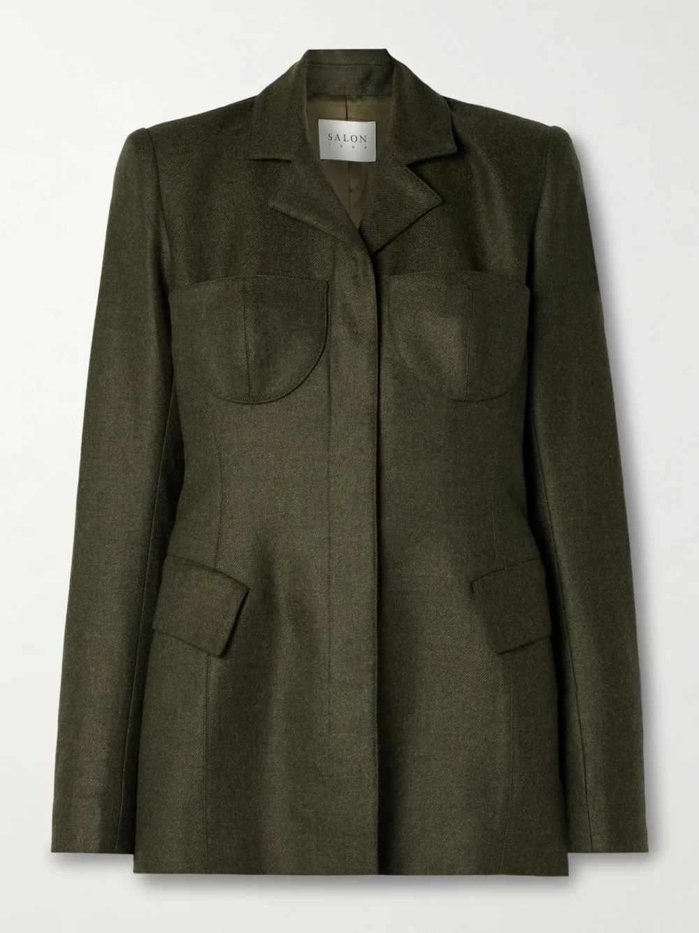 Salon 1884 Maigret Wool and Cashmere-blend Twill Blazer in green