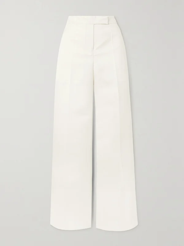 Sasuphi Andrea Wool and Silk-blend Wide-leg Pants