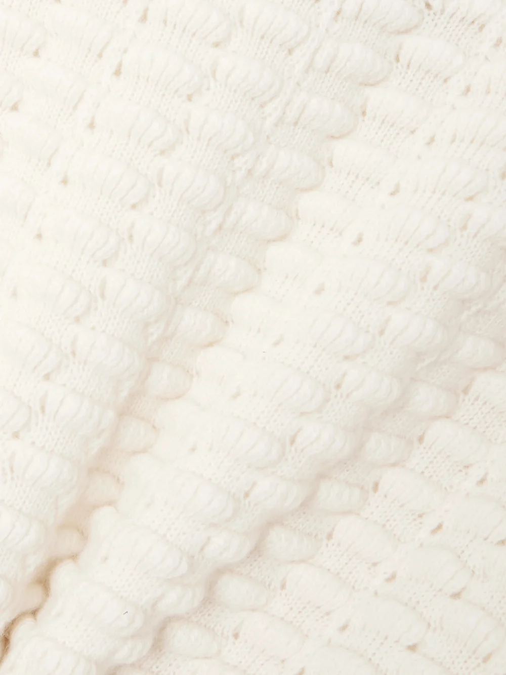 Close-up detail of the Sasuphi Lupetto Merino Wool and Cashmere-blend Sweater