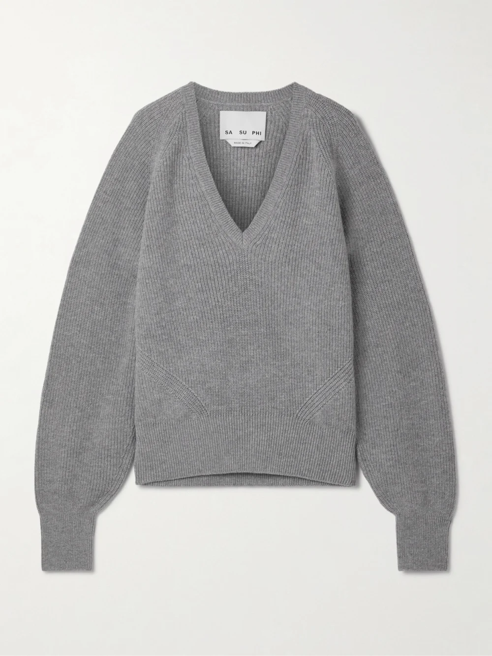 Sasuphi Merino Wool and Cashmere-blend Sweater in gray