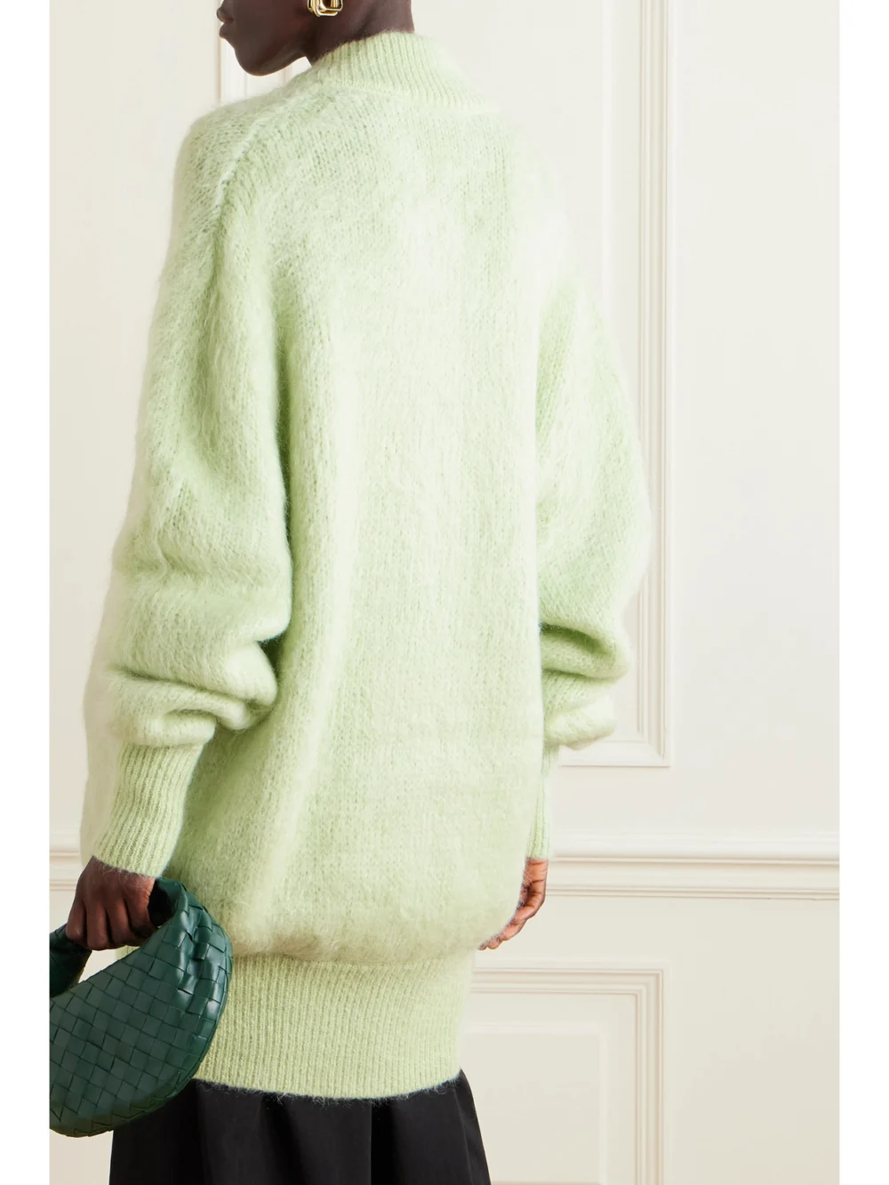 Back view of the Sasuphi Oversized Mohair-blend Cardigan