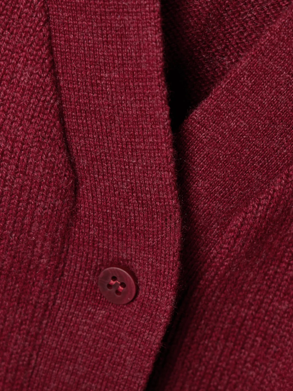 Close-up detail of the Sasuphi Ribbed Cashmere Cardigan