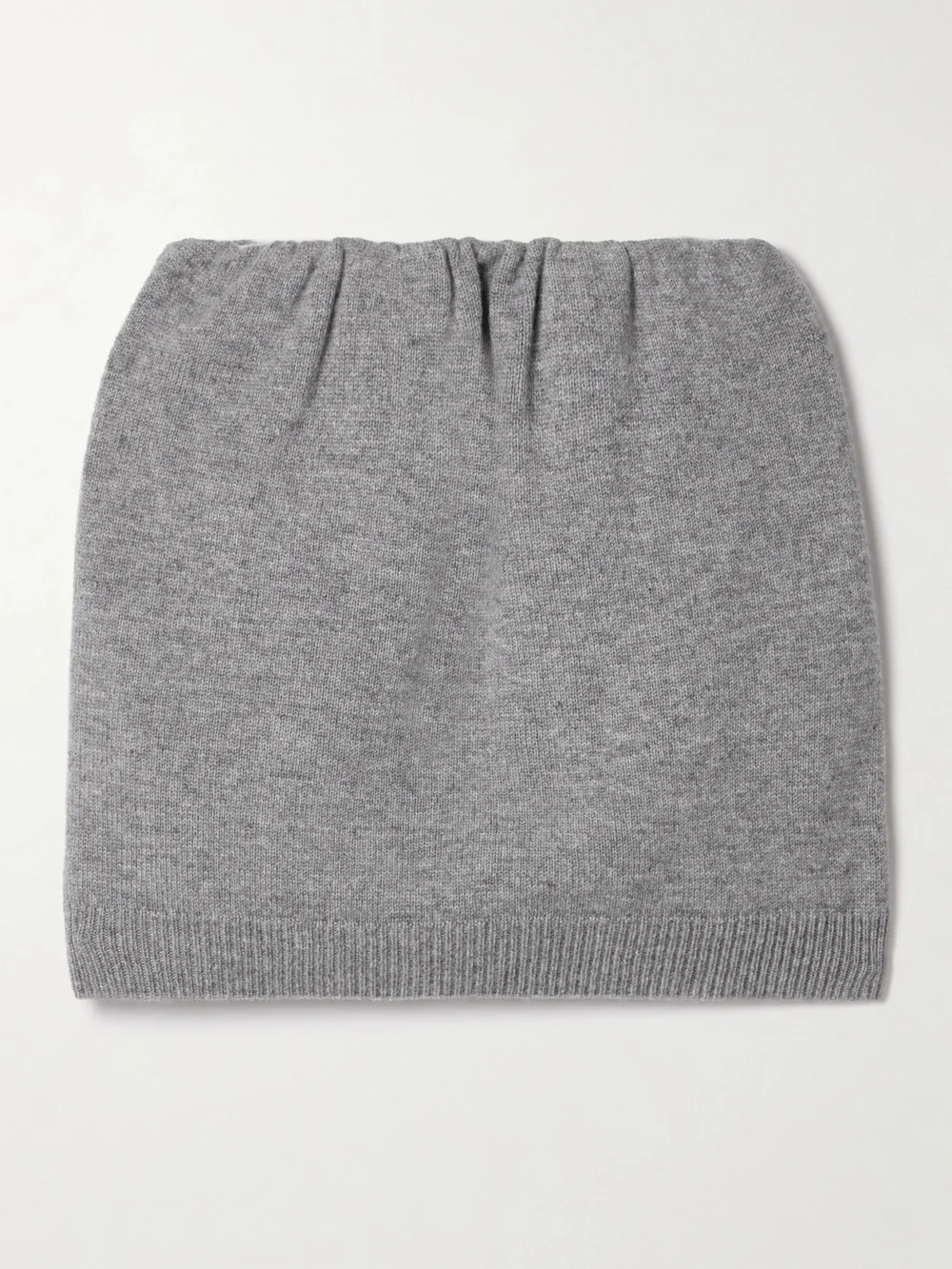 Sasuphi Ruched Cashmere Mini Skirt in gray