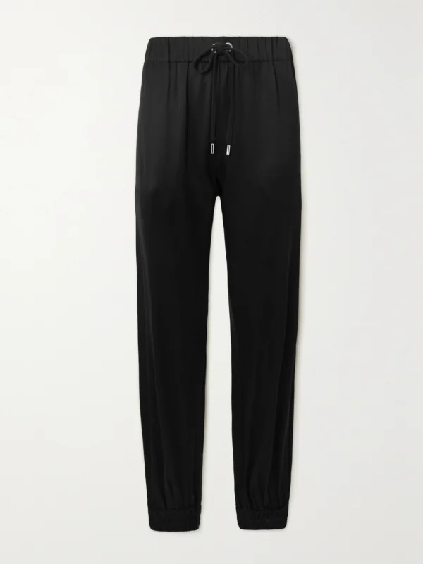 Sasuphi Valentina Duchesse Silk Tapered Track Pants