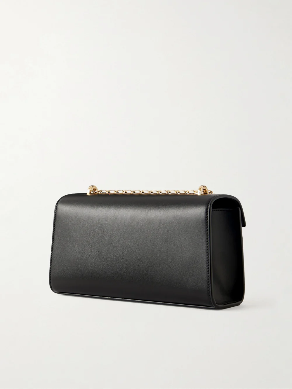 Back view of the Savette Chain Symmetry Pochette Leather Shoulder Bag