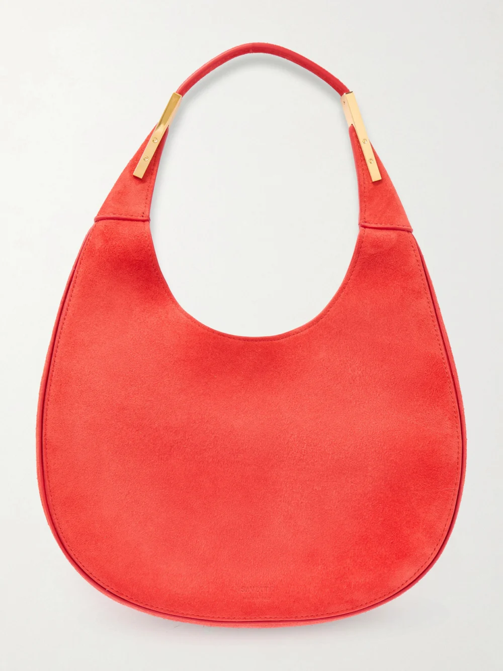 Savette Florence Small Suede Shoulder Bag in red