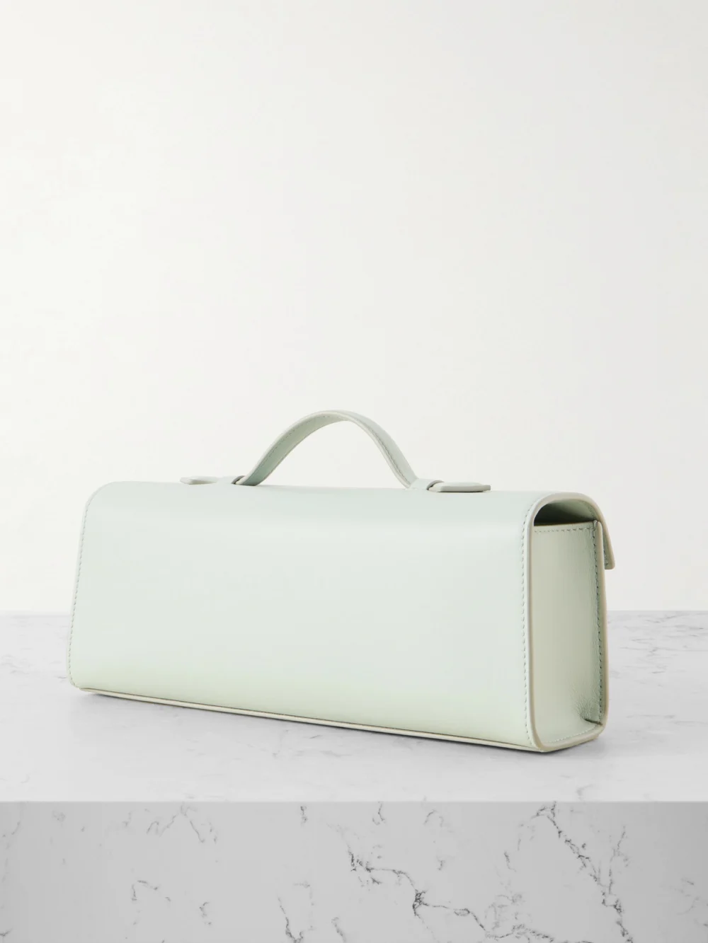 Back view of the Savette Slim Symmetry Leather Top-handle Bag