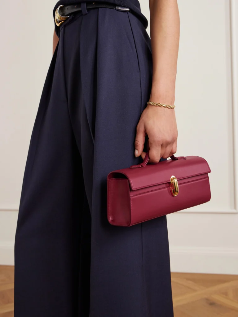 Savette Slim Symmetry Leather Top-handle Bag
