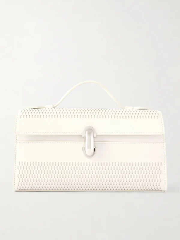 Savette Symmetry Laser-cut Leather Top-handle Bag