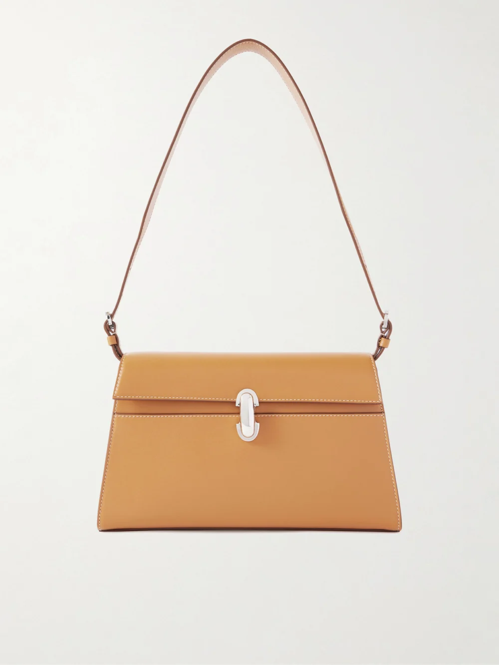 Savette Symmetry Leather Shoulder Bag in tan