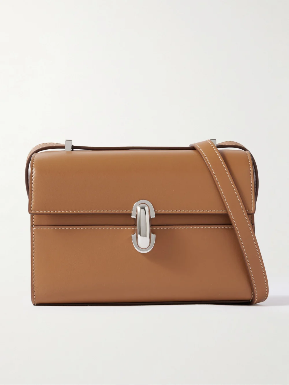 Savette Symmetry Leather Tote in tan