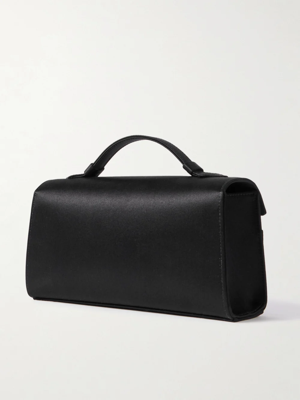 Back view of the Savette Symmetry Pochette Satin Top-handle Bag