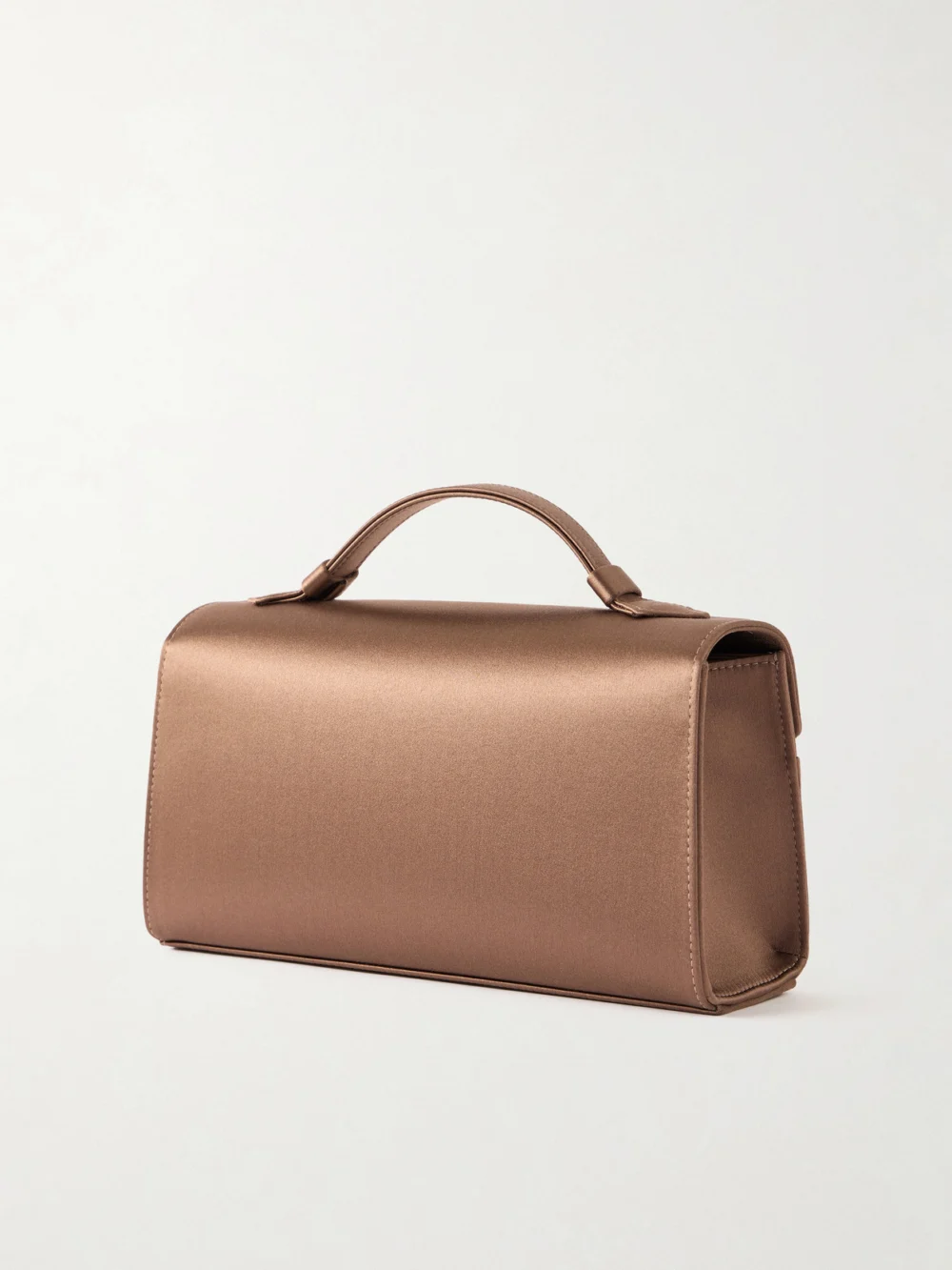 Back view of the Savette Symmetry Pochette Satin Top-handle Bag