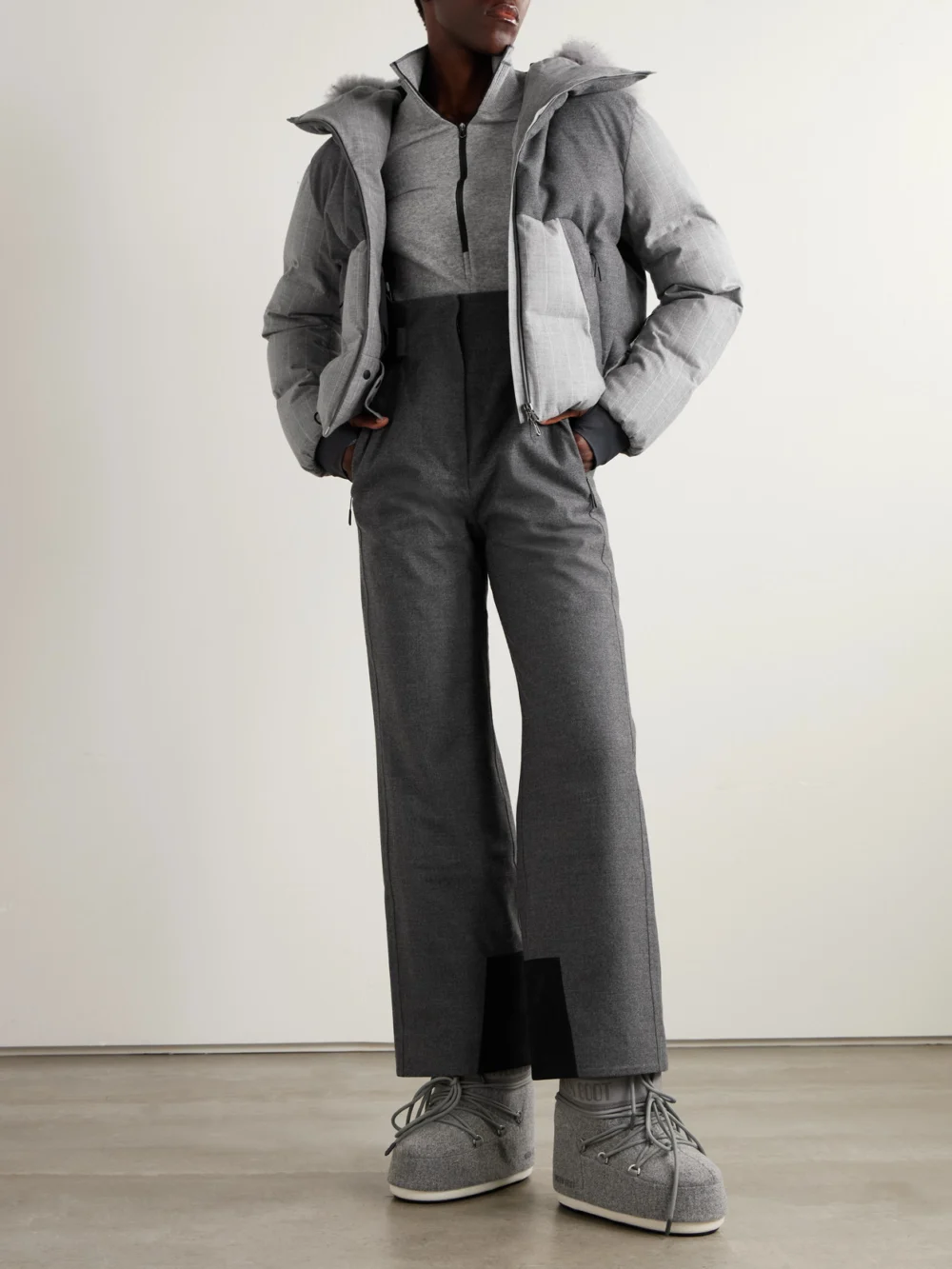 Sease Ariel Fleece Ski Top, worn by a model