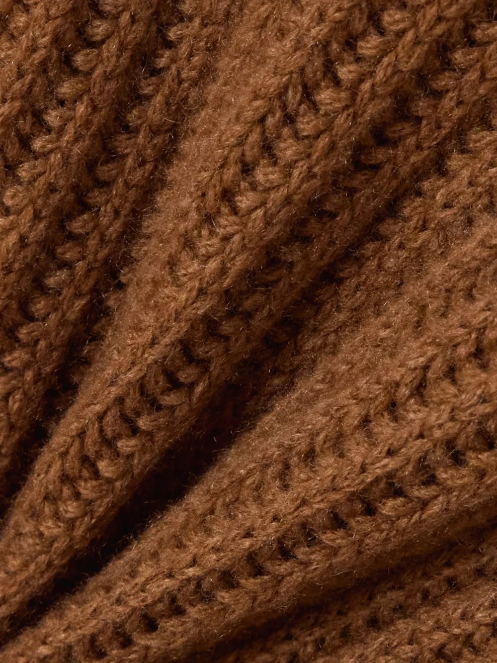 Close-up detail of the Sease Athos Ribbed Cashmere Turtleneck Sweater