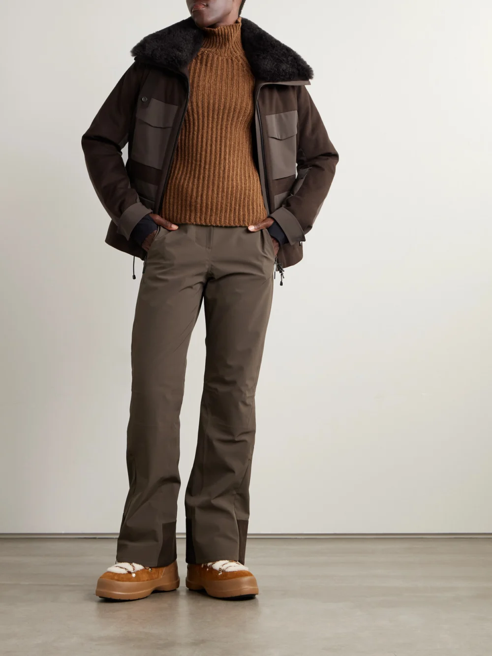 Sease Athos Ribbed Cashmere Turtleneck Sweater, worn by a model