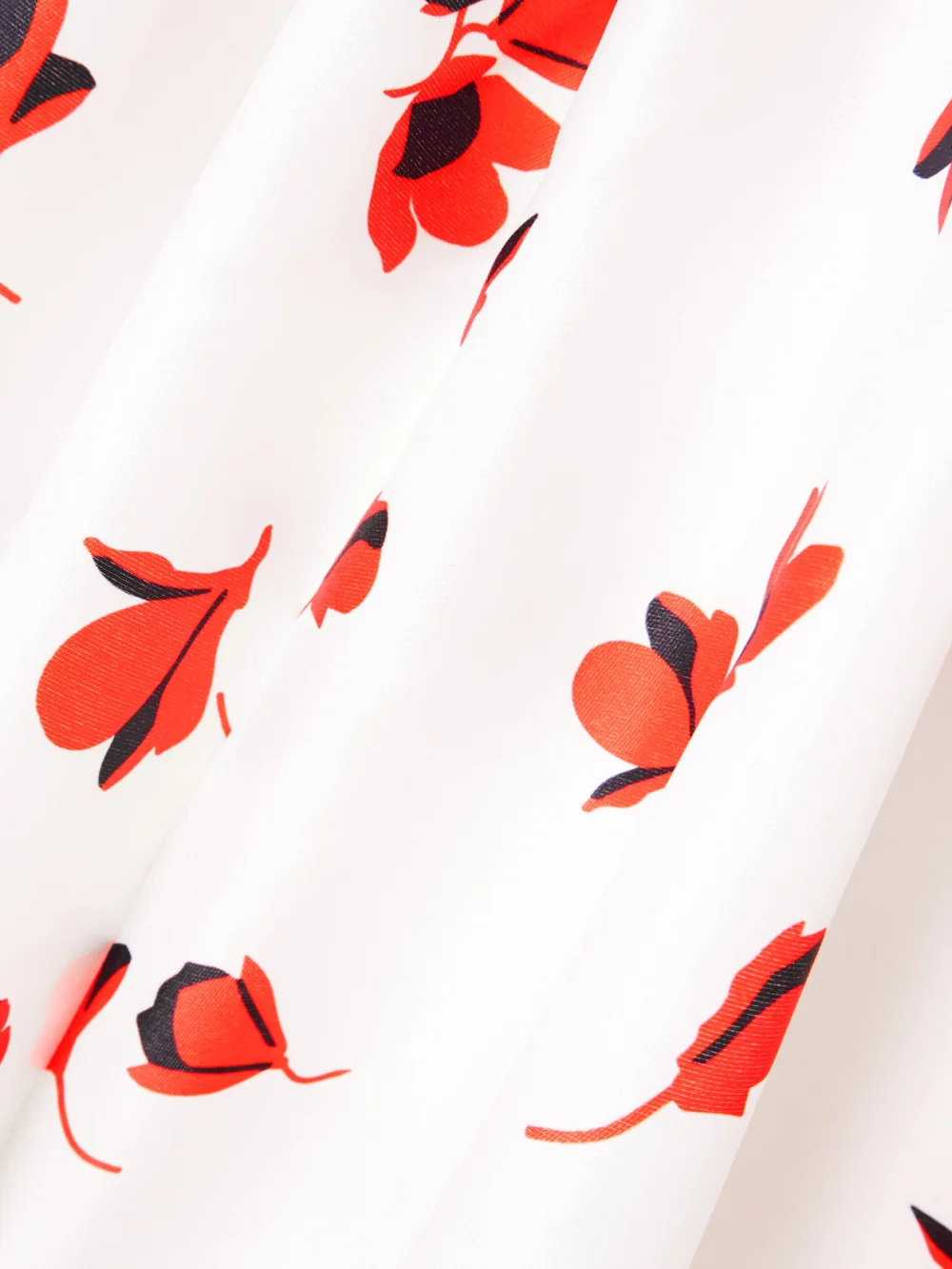 Close-up detail of the Self-Portrait Strapless Belted Ruched Floral-print Taffeta Midi Dress