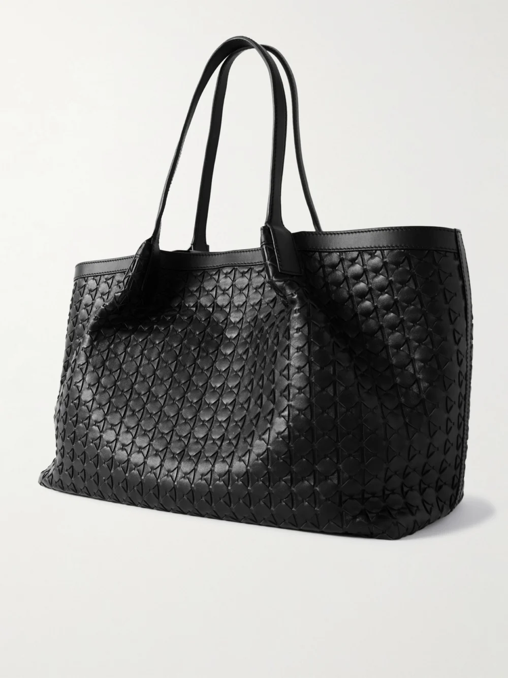 Back view of the Serapian Secret Large Woven Leather Tote