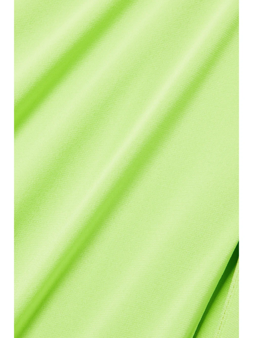 Close-up detail of the Sergio Hudson Ruched Neon Stretch-jersey Gown