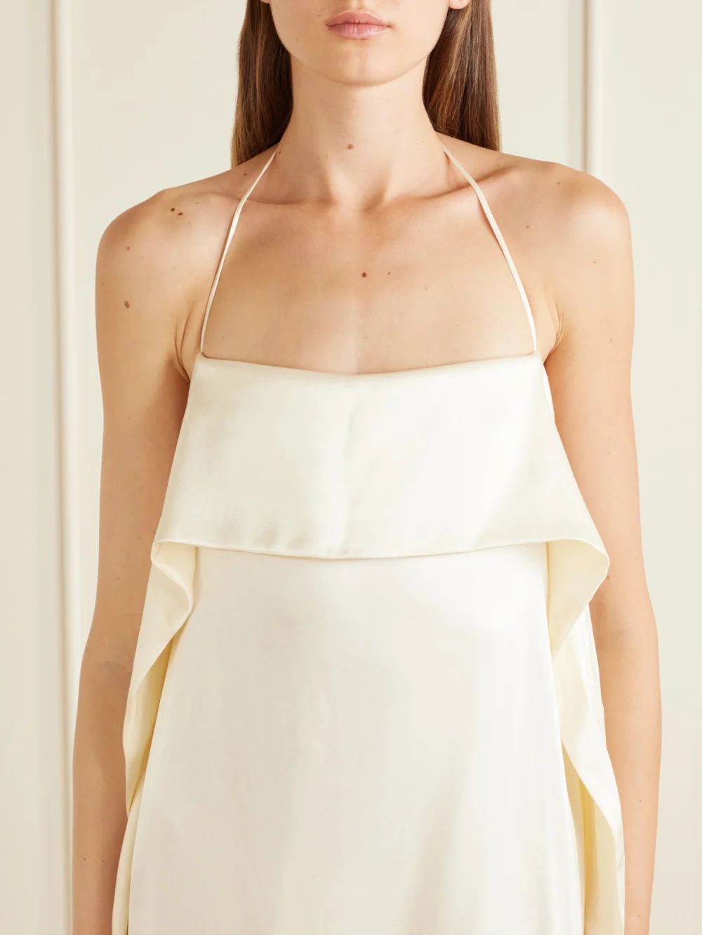 Close-up detail of the Sharon Wauchob Edita Silk Maxi Dress