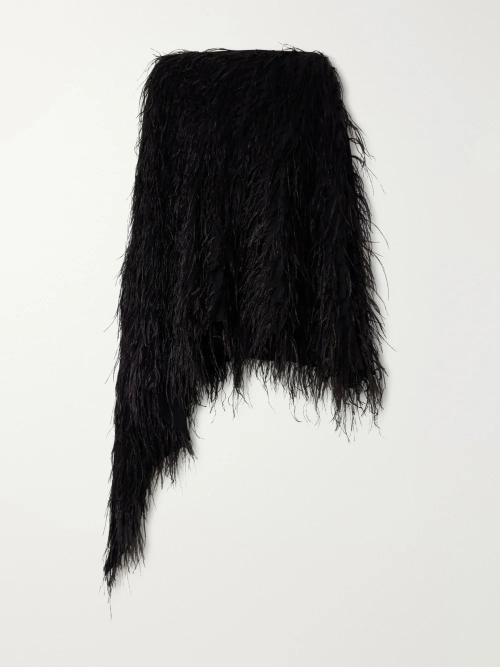 Sharon Wauchob Feathers-embellished Silk Cape in black