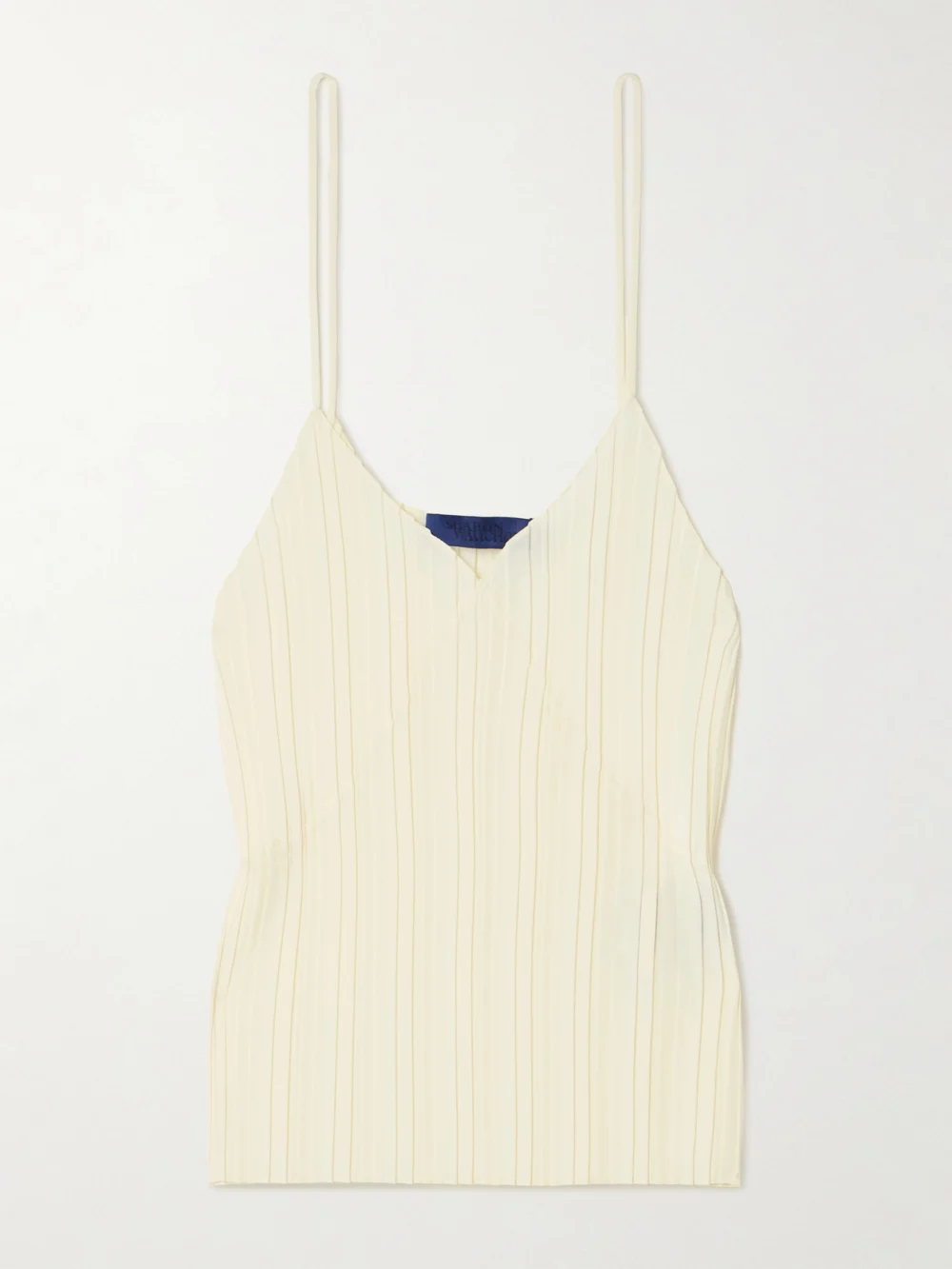 Sharon Wauchob Kaya Plissé-crepe De Chine Camisole in ivory