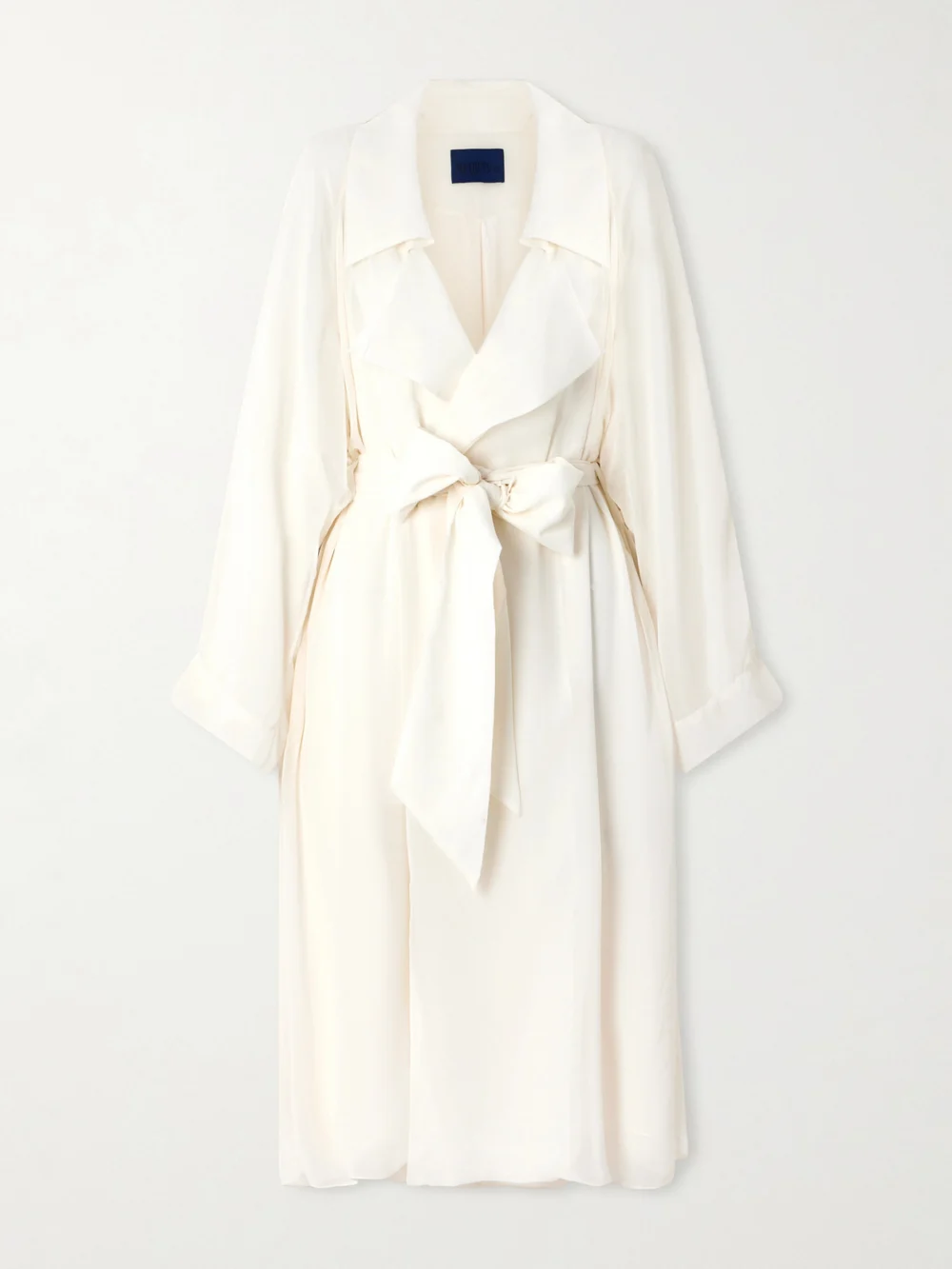 Sharon Wauchob Lee Belted Silk-blend Trench Coat in cream