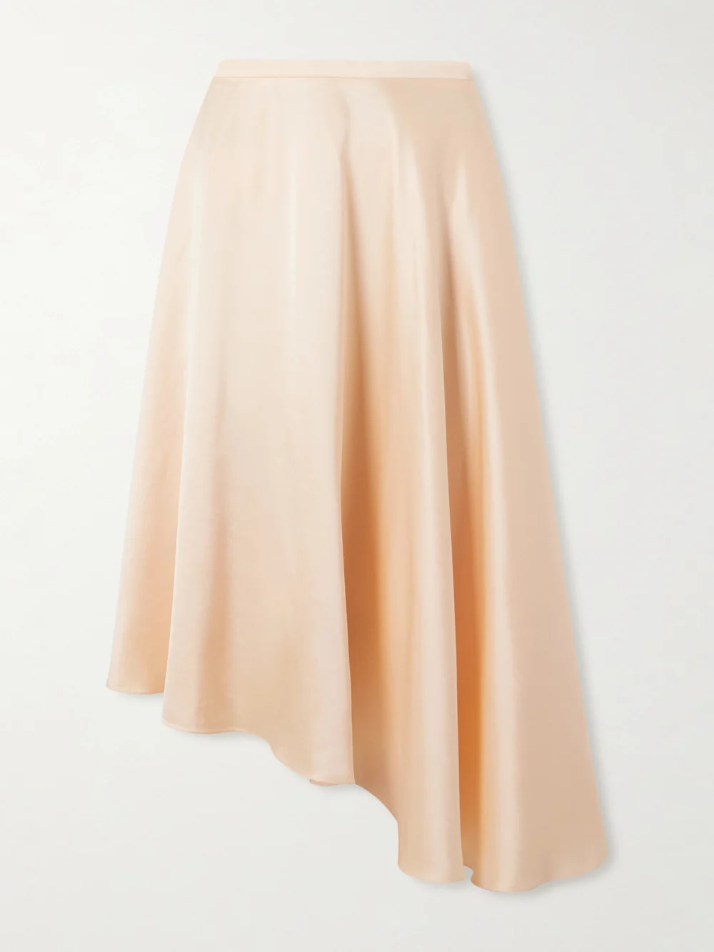 Sharon Wauchob Oly Asymmetric Satin Skirt in ivory