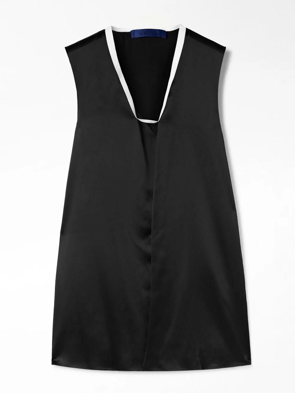 Sharon Wauchob Poutou Grosgrain-trimmed Silk Top in black