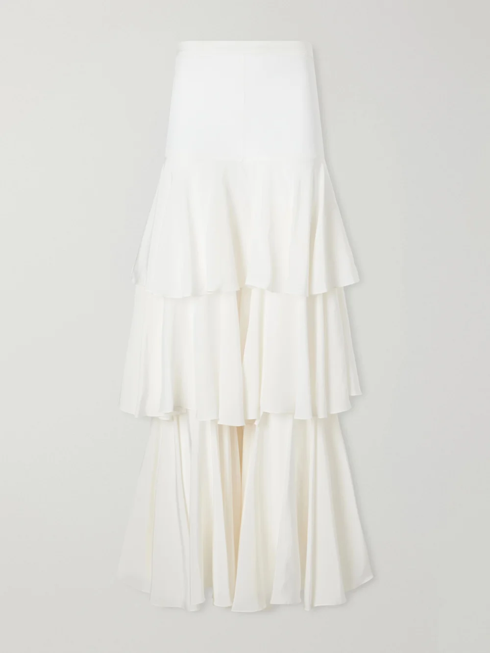 Sharon Wauchob Ruffled Silk Wide-leg Pants in white