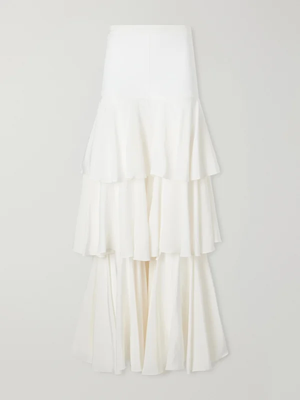 Sharon Wauchob Ruffled Silk Wide-leg Pants