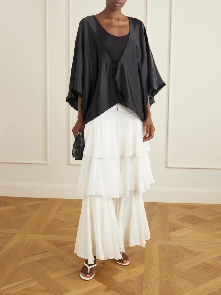 Sharon Wauchob Ruffled Silk Wide-leg Pants