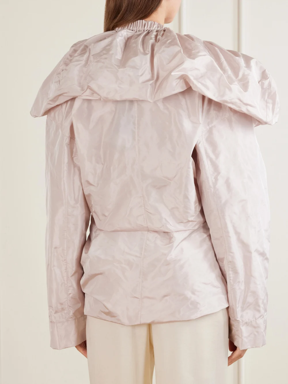 Back view of the Sharon Wauchob Sata Gathered Duchesse Silk-satin Blouse