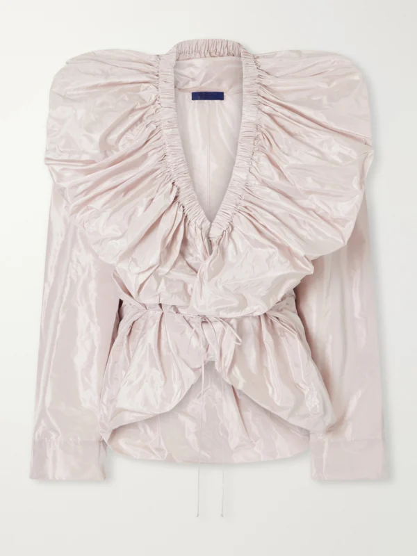 Sharon Wauchob Sata Gathered Duchesse Silk-satin Blouse